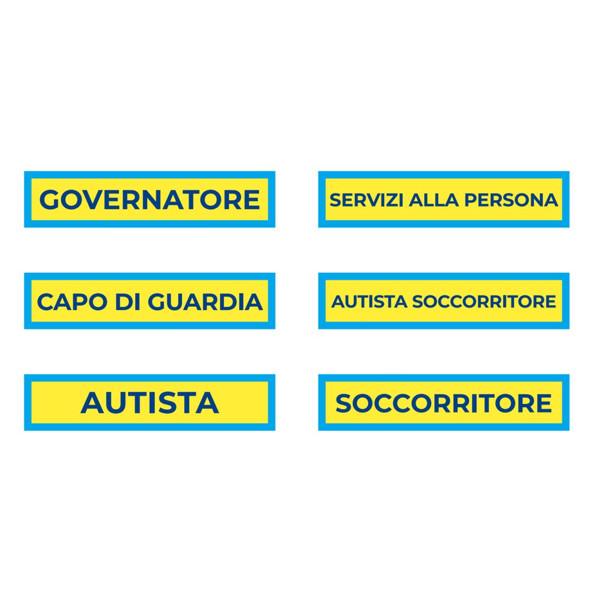 Patch rettangolari qualifica Misericordie Official Store